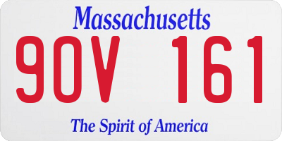 MA license plate 9OV161