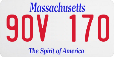 MA license plate 9OV170