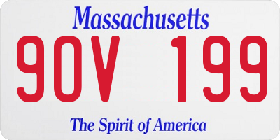 MA license plate 9OV199