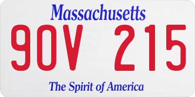 MA license plate 9OV215