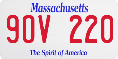 MA license plate 9OV220
