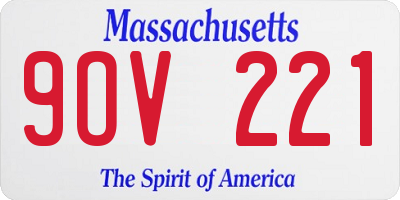 MA license plate 9OV221