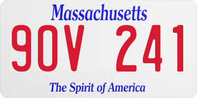 MA license plate 9OV241