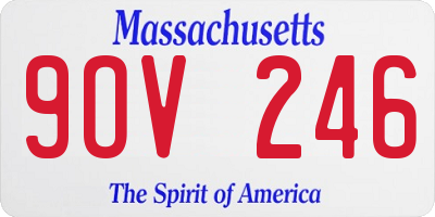 MA license plate 9OV246