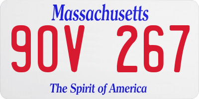 MA license plate 9OV267