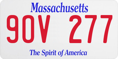 MA license plate 9OV277