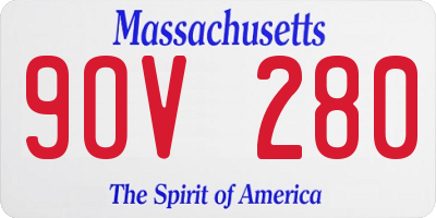 MA license plate 9OV280