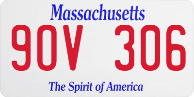 MA license plate 9OV306
