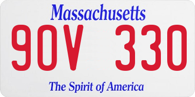 MA license plate 9OV330