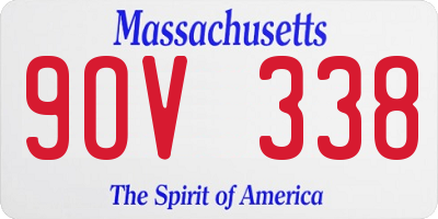 MA license plate 9OV338