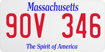 MA license plate 9OV346