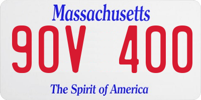 MA license plate 9OV400