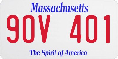 MA license plate 9OV401