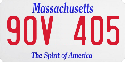 MA license plate 9OV405