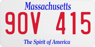 MA license plate 9OV415