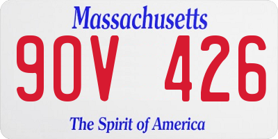 MA license plate 9OV426