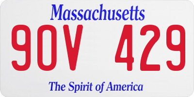 MA license plate 9OV429