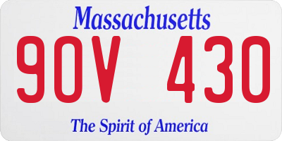 MA license plate 9OV430