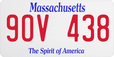 MA license plate 9OV438