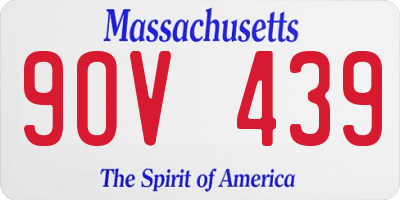 MA license plate 9OV439