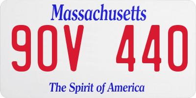 MA license plate 9OV440