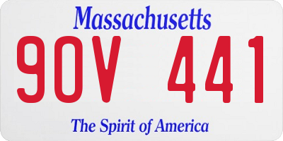 MA license plate 9OV441