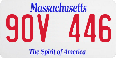 MA license plate 9OV446