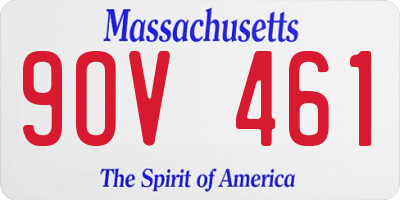 MA license plate 9OV461