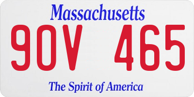 MA license plate 9OV465