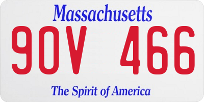 MA license plate 9OV466