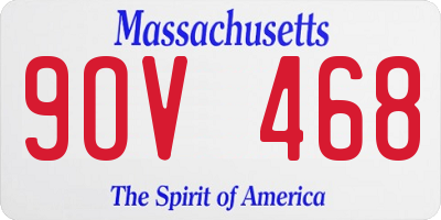 MA license plate 9OV468