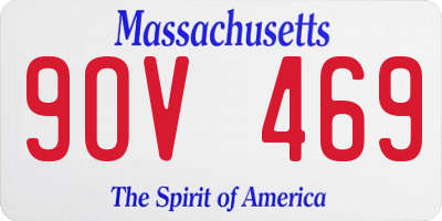 MA license plate 9OV469