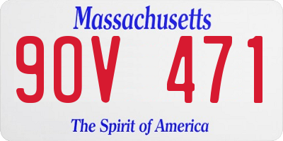 MA license plate 9OV471
