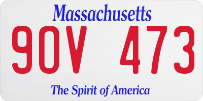 MA license plate 9OV473