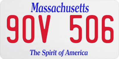 MA license plate 9OV506