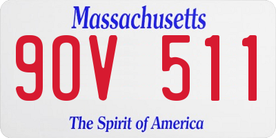 MA license plate 9OV511