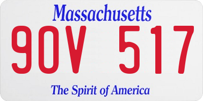 MA license plate 9OV517