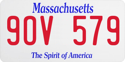 MA license plate 9OV579