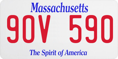 MA license plate 9OV590