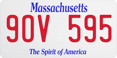 MA license plate 9OV595