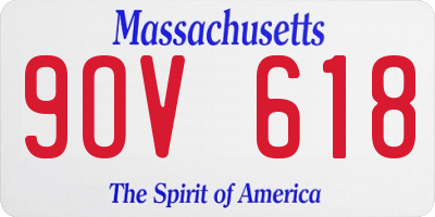 MA license plate 9OV618