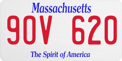 MA license plate 9OV620