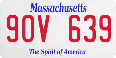MA license plate 9OV639