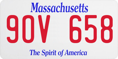 MA license plate 9OV658