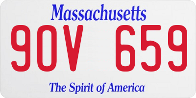 MA license plate 9OV659