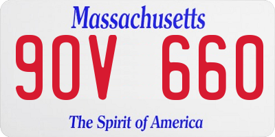 MA license plate 9OV660