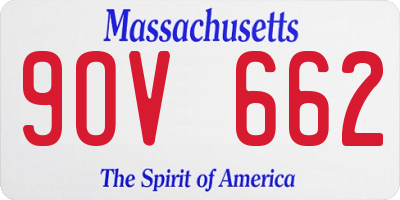 MA license plate 9OV662
