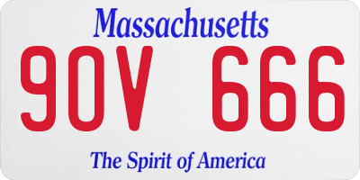 MA license plate 9OV666
