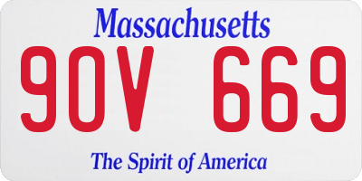 MA license plate 9OV669