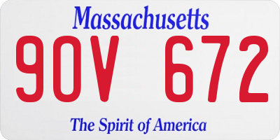 MA license plate 9OV672